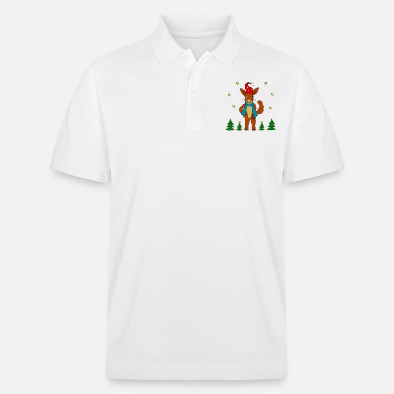 Écureuil de Noël - Polo PREPSTER bio Stanley/Stella Unisexe - blanc