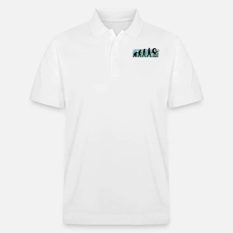 Billard Evolution Snooker - Stanley/Stella Unisex Bio-Poloshirt PREPSTER - Weiß