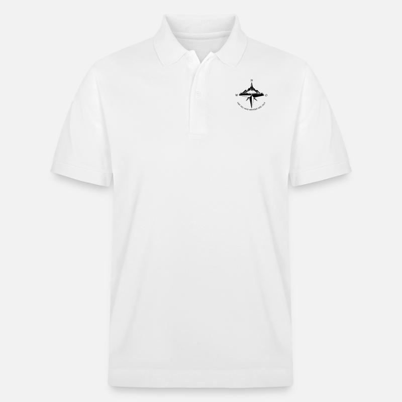 Citation de Wander Compass Mountain - Polo PREPSTER bio Stanley/Stella Unisexe - blanc