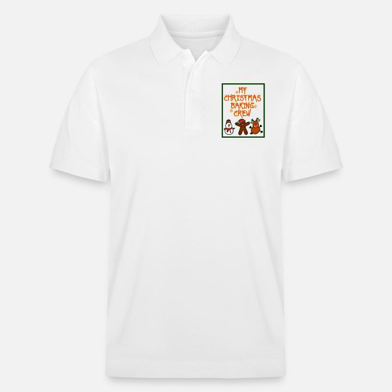 My christmax baking crew - Stanley/Stella Unisex Bio-Poloshirt PREPSTER - Weiß