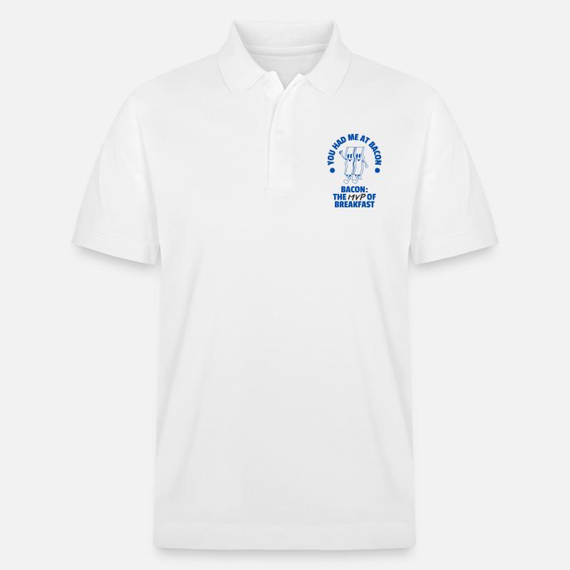 Bacon for Breakfast - Stanley/Stella Unisex Bio-Poloshirt PREPSTER - Weiß