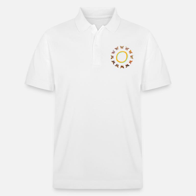 Papillons E 56 O - Polo PREPSTER bio Stanley/Stella Unisexe - blanc