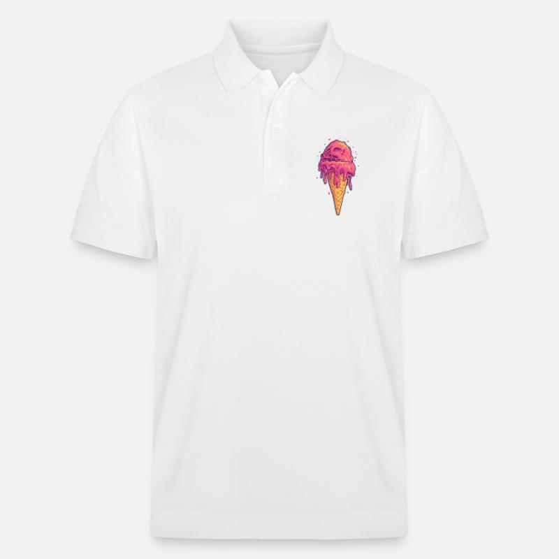 Crème glacée Crème glacée - Polo PREPSTER bio Stanley/Stella Unisexe - blanc