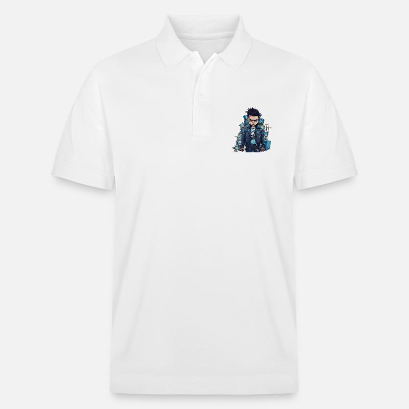 Drummer Drums Schlagzeug - Stanley/Stella Unisex Bio-Poloshirt PREPSTER - Weiß