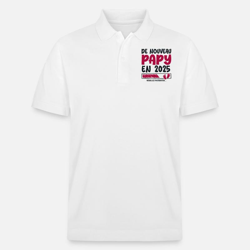 De nouveau papy en 2025 - Polo PREPSTER bio Stanley/Stella Unisexe - blanc