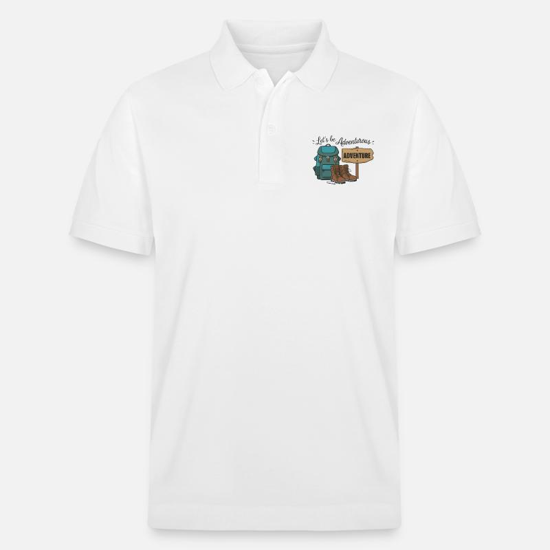 Lass uns abenteuerlich sein. - Stanley/Stella Unisex Bio-Poloshirt PREPSTER - Weiß