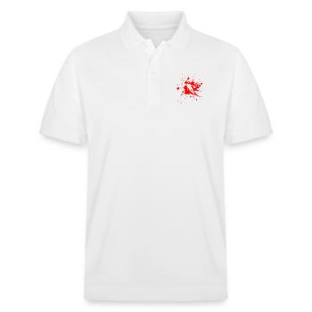 Basketball Dribble Homme Rouge - Polo PREPSTER bio Stanley/Stella Unisexe - blanc - Devant - Roxy (174cm) & Andy (188cm)
