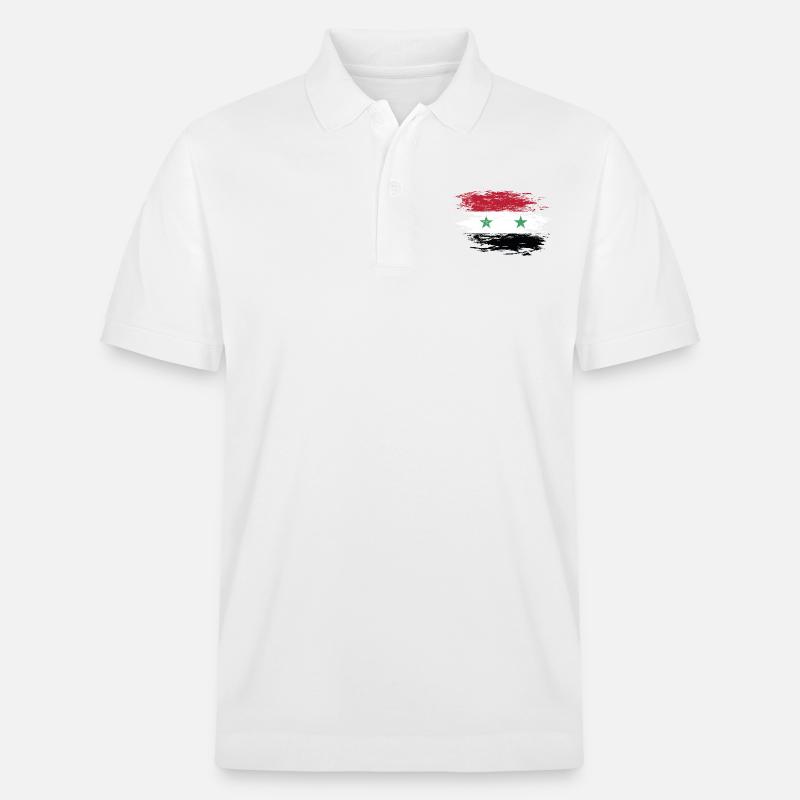 Drapeau syrien utilisé - Polo PREPSTER bio Stanley/Stella Unisexe - blanc