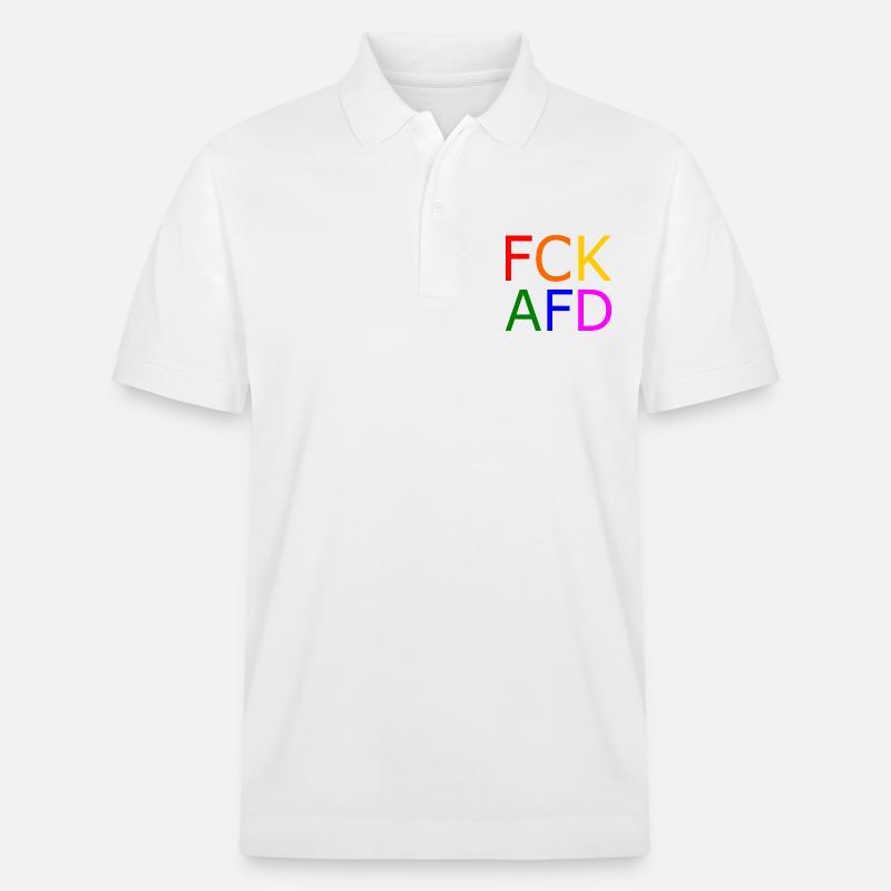 Fck afd - Stanley/Stella Unisex Bio-Poloshirt PREPSTER - Weiß