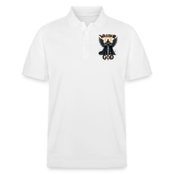 GUERRIER DE DIEU - Chevalier Noir - Polo PREPSTER bio Stanley/Stella Unisexe - blanc - Devant - Roxy (174cm) & Andy (188cm)