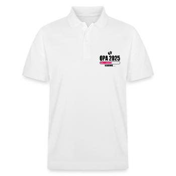 Opa 2025 loading - Stanley/Stella Unisex Bio-Poloshirt PREPSTER - Weiß - Vorne - Roxy (174cm) & Andy (188cm)