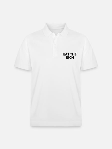 Eat the rich - Stanley/Stella Unisex Organic Polo Shirt PREPSTER - white