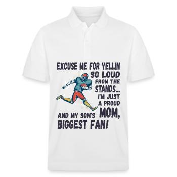 Désolé pour les cris forts, Football Mama - Polo PREPSTER bio Stanley/Stella Unisexe - blanc - Devant - Roxy (174cm) & Andy (188cm)