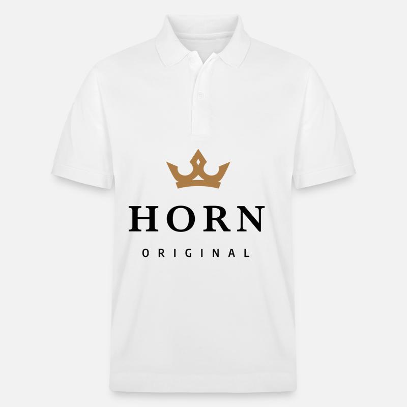 Horn - Stanley/Stella Unisex Organic Polo Shirt PREPSTER - white
