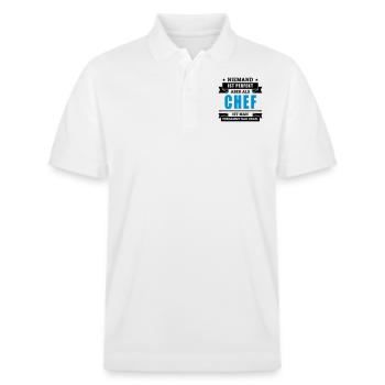 Funshirt Chef - Stanley/Stella Unisex Bio-Poloshirt PREPSTER - Weiß - Vorne - Roxy (174cm) & Andy (188cm)