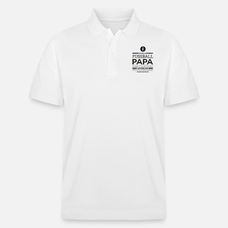 Fussball Papa - Stanley/Stella Unisex Bio-Poloshirt PREPSTER - Weiß