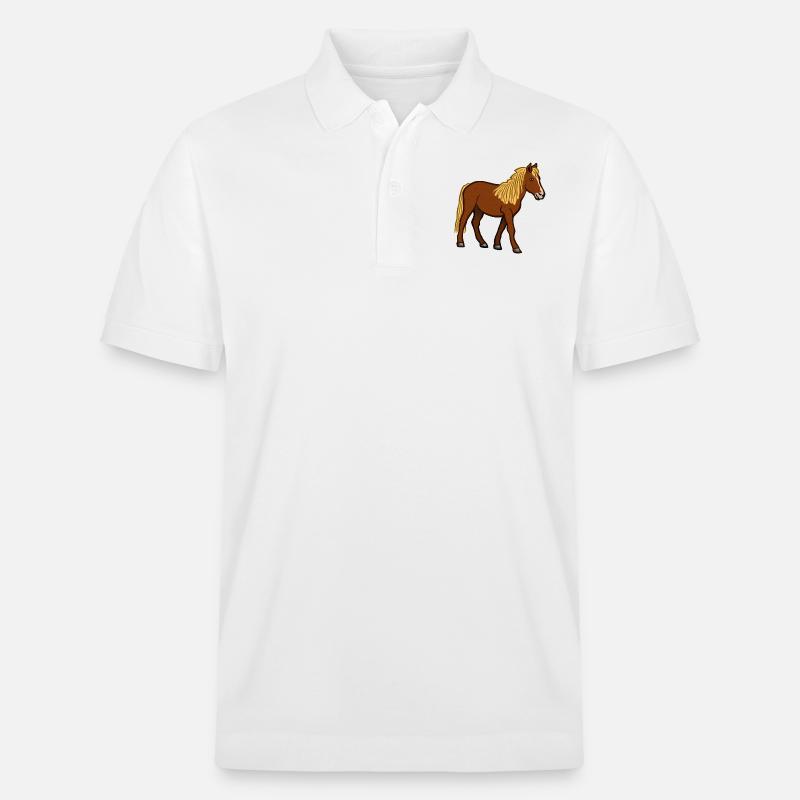 Pferd - Stanley/Stella Unisex Bio-Poloshirt PREPSTER - Weiß