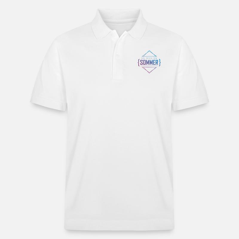 Ich feier den Sommer - Stanley/Stella Unisex Bio-Poloshirt PREPSTER - Weiß