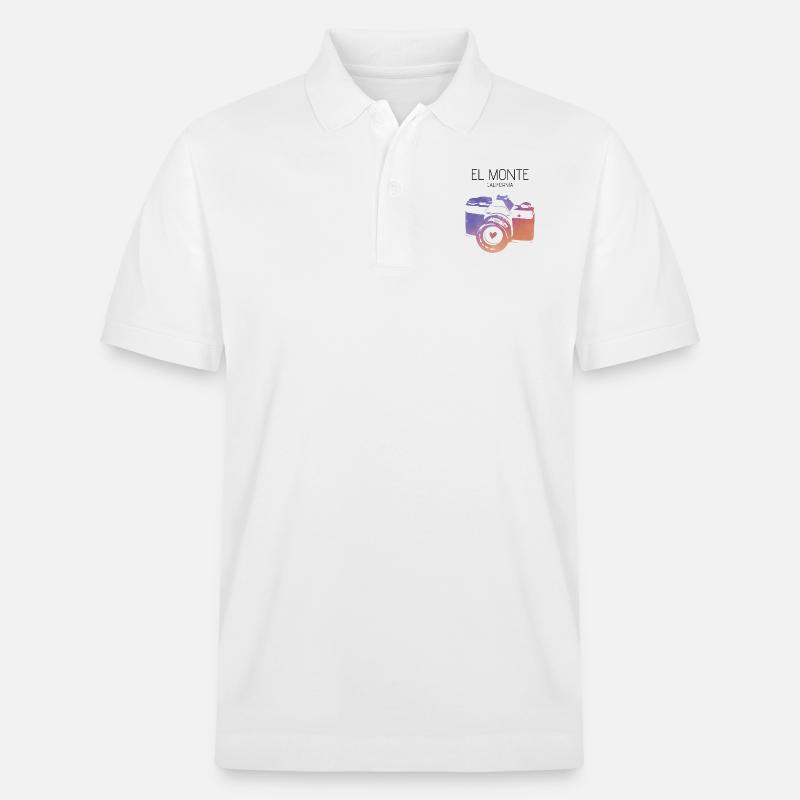 Kamera El Monte California - Stanley/Stella Unisex Bio-Poloshirt PREPSTER - Weiß