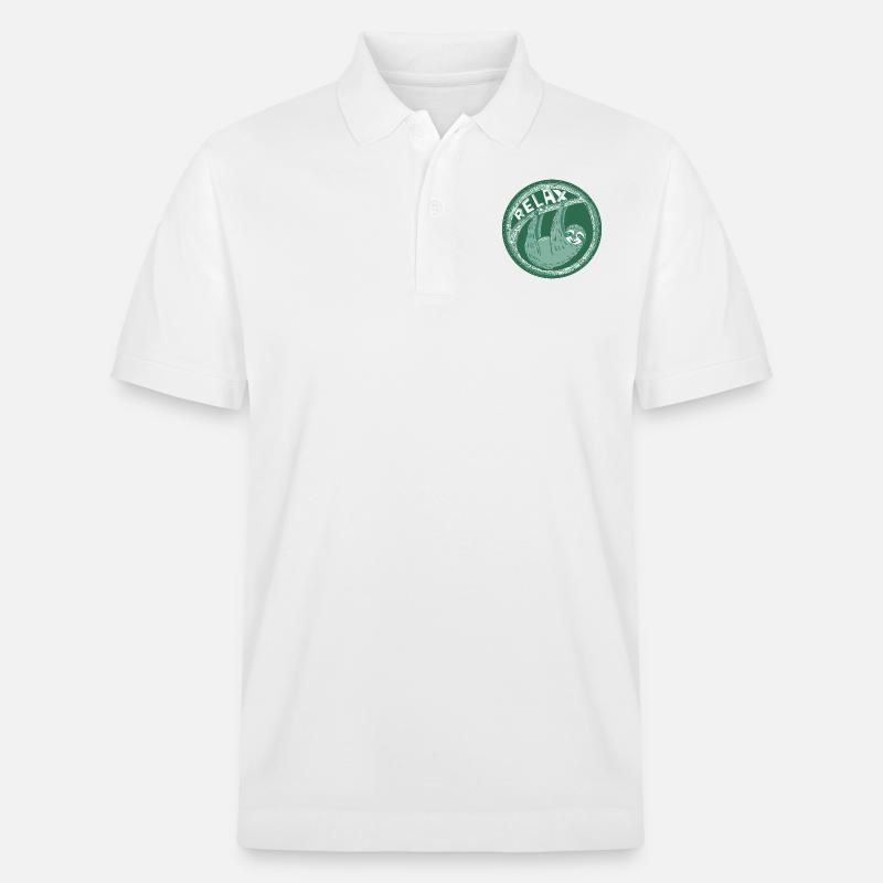 Relax - Vert Sloth - Polo PREPSTER bio Stanley/Stella Unisexe - blanc
