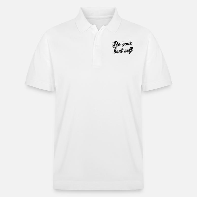Motivation Déclaration phrase - Polo PREPSTER bio Stanley/Stella Unisexe - blanc