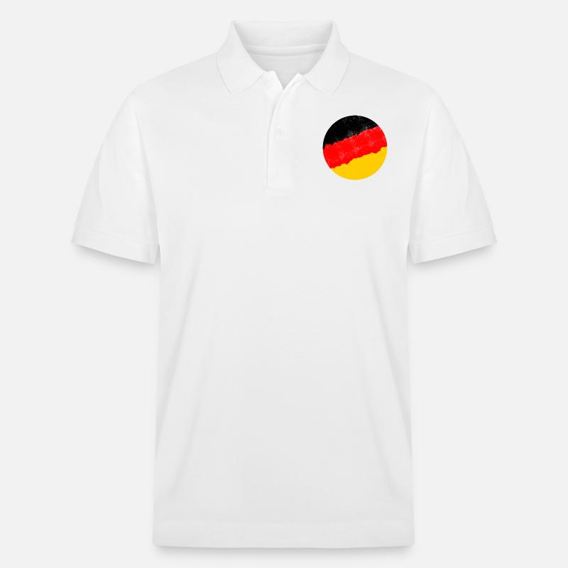 drapeau Allemagne - Polo PREPSTER bio Stanley/Stella Unisexe - blanc