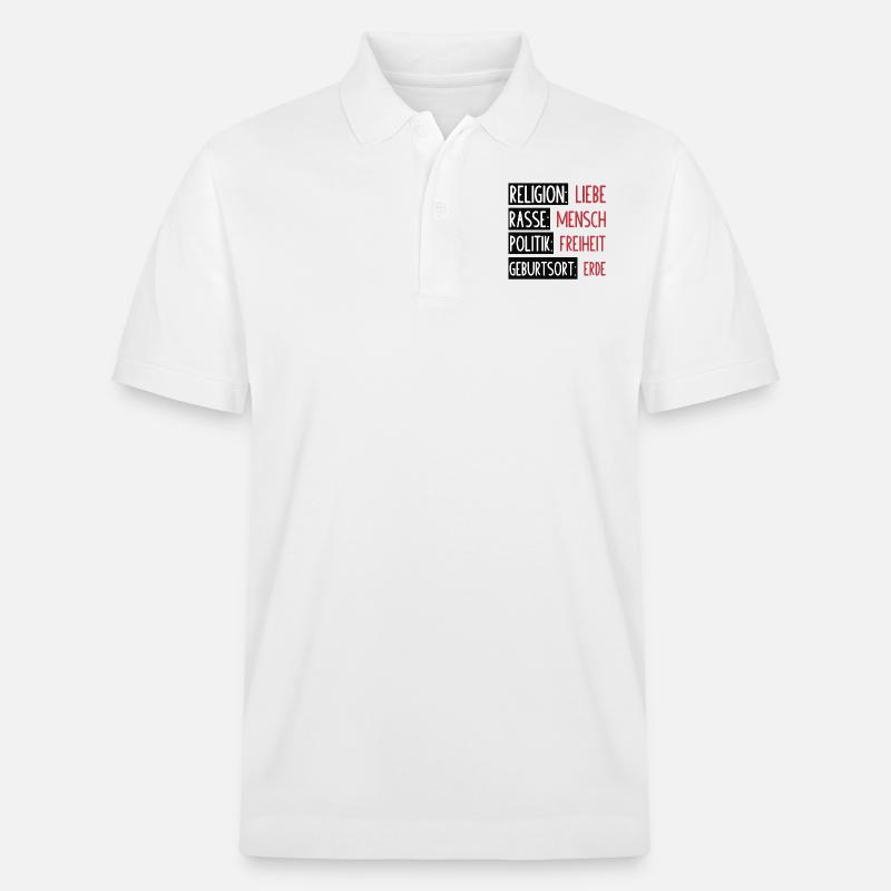 Statement - Keine Trennung oder Spaltung - Stanley/Stella Unisex Bio-Poloshirt PREPSTER - Weiß