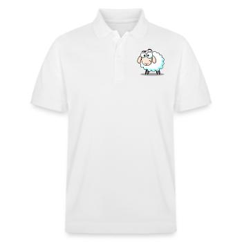 Sheep, lamb - Stanley/Stella Unisex Organic Polo Shirt PREPSTER - white - Front - Roxy (174cm) & Andy (188cm)