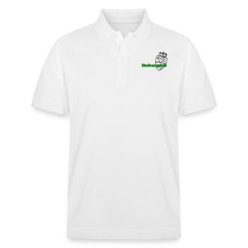 Steirermadl Steiermark Frau Steirerin Gift idea - Stanley/Stella Unisex Organic Polo Shirt PREPSTER - white - Front - Roxy (174cm) & Andy (188cm)
