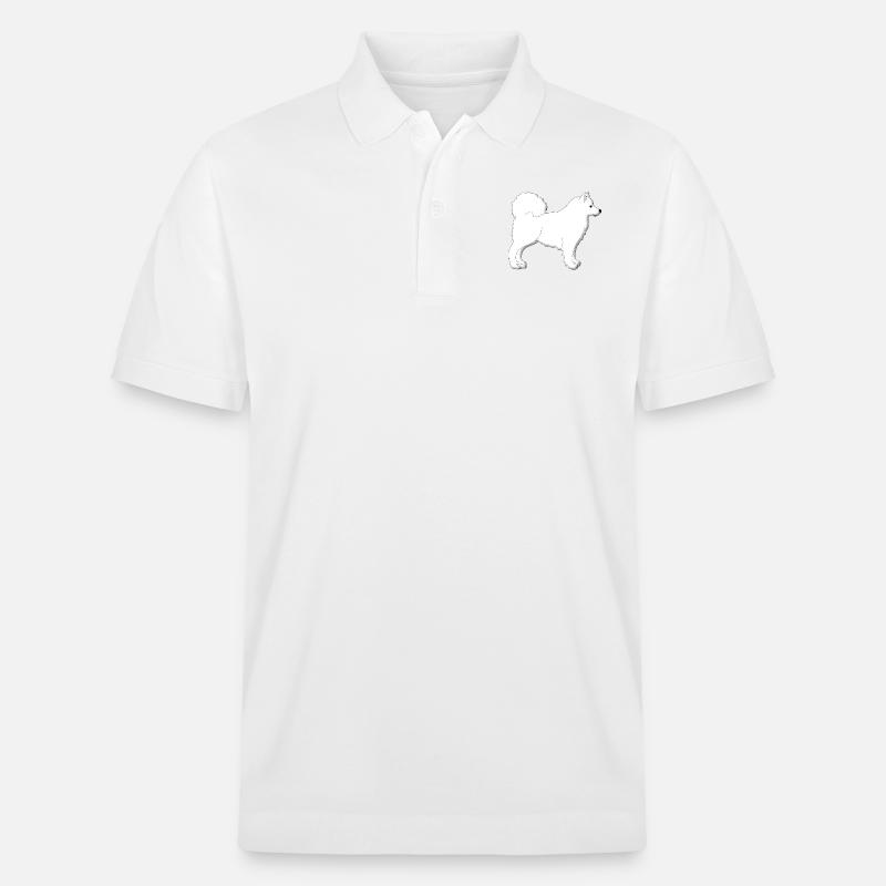 Samojede Pixelgrafik - Stanley/Stella Unisex Bio-Poloshirt PREPSTER - Weiß