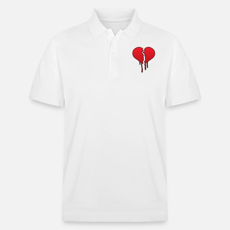 Broken heart de - Stanley/Stella Unisex Bio-Poloshirt PREPSTER - Weiß