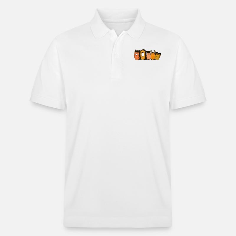 Tiere des Waldes Geschenkidee - Stanley/Stella Unisex Bio-Poloshirt PREPSTER - Weiß