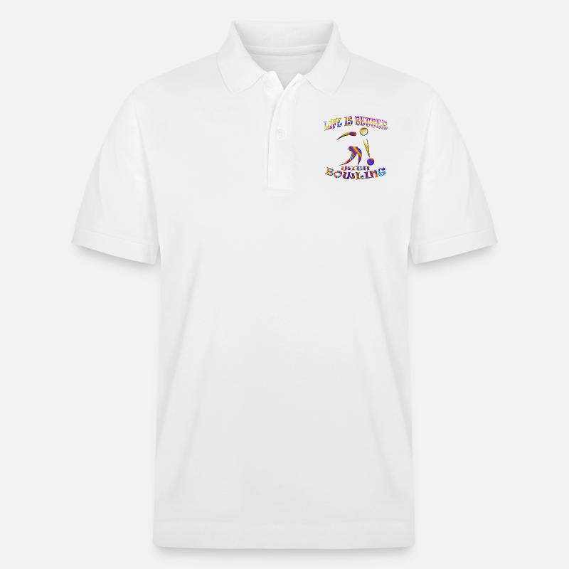 Bowling - Stanley/Stella Unisex Bio-Poloshirt PREPSTER - Weiß