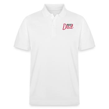 Best Dad - Stanley/Stella Unisex Organic Polo Shirt PREPSTER - white - Front - Roxy (174cm) & Andy (188cm)