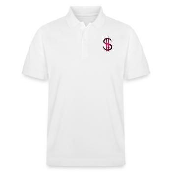 Signe dollar dollar argent - Polo PREPSTER bio Stanley/Stella Unisexe - blanc - Devant - Roxy (174cm) & Andy (188cm)