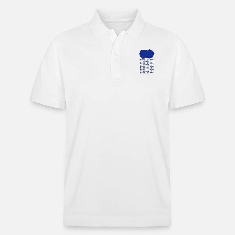Bit Regen Wolke Informatiker - Stanley/Stella Unisex Bio-Poloshirt PREPSTER - Weiß