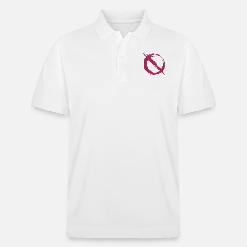 Interdiction interdite Symbole - Polo PREPSTER bio Stanley/Stella Unisexe - blanc
