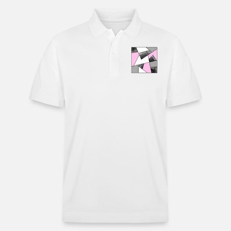 Mosaik modern rosa - Stanley/Stella Unisex Bio-Poloshirt PREPSTER - Weiß