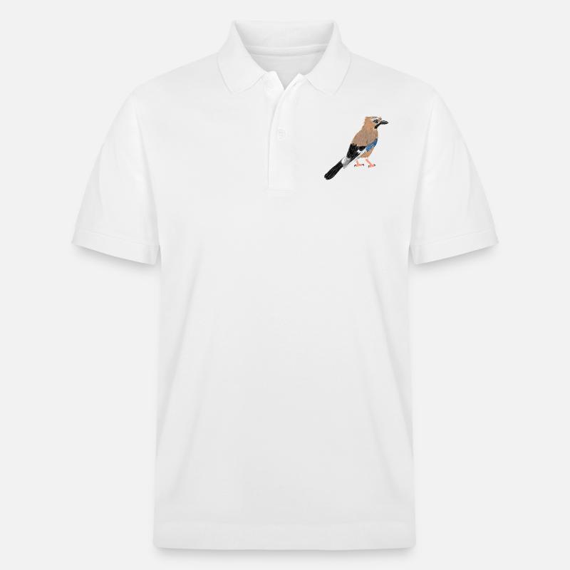 Geai eurasien I - Polo PREPSTER bio Stanley/Stella Unisexe - blanc