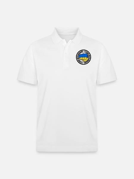 I Stand Ukraine - Stanley/Stella Unisex Bio-Poloshirt PREPSTER - Weiß