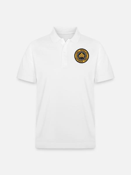 Grill Sergeant Stamp BBQ - Stanley/Stella Unisex Organic Polo Shirt PREPSTER - white