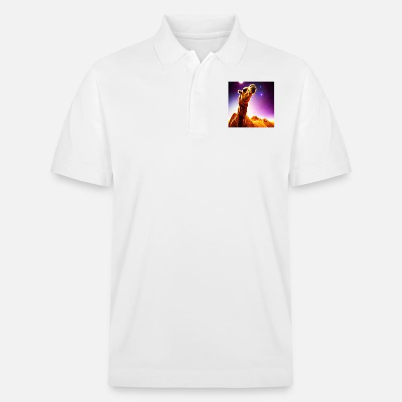 Dromedar Kamel - Wüstenschiff - Stanley/Stella Unisex Bio-Poloshirt PREPSTER - Weiß