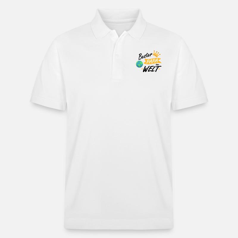 Bester Papa der Welt - Stanley/Stella Unisex Bio-Poloshirt PREPSTER - Weiß