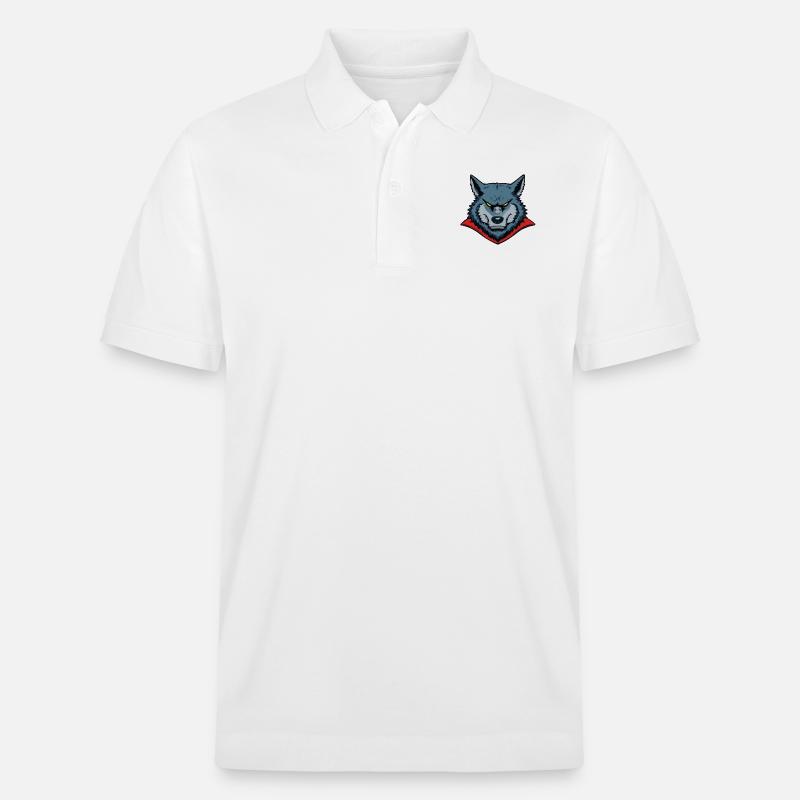 Acko der schlaue Wolf - Stanley/Stella Unisex Bio-Poloshirt PREPSTER - Weiß