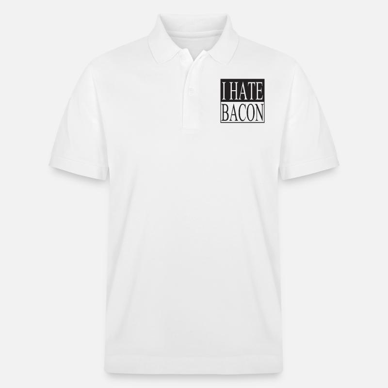 I hate Bacon - Stanley/Stella Unisex Bio-Poloshirt PREPSTER - Weiß