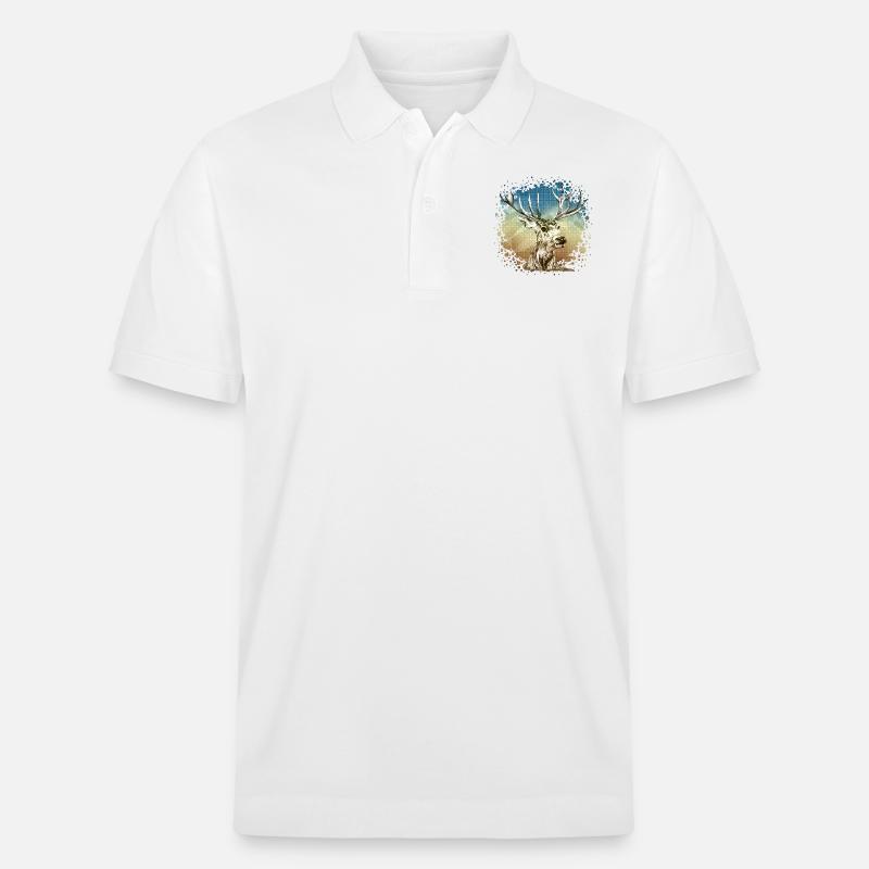 Hirsch - Stanley/Stella Unisex Bio-Poloshirt PREPSTER - Weiß