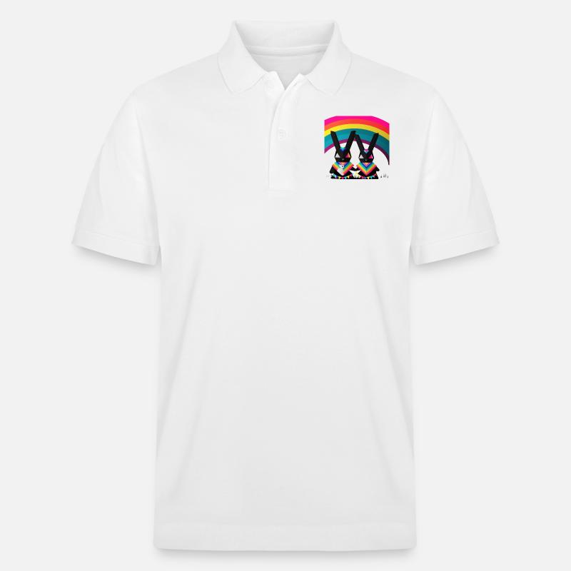Stolze Pride Hasen - Stanley/Stella Unisex Bio-Poloshirt PREPSTER - Weiß