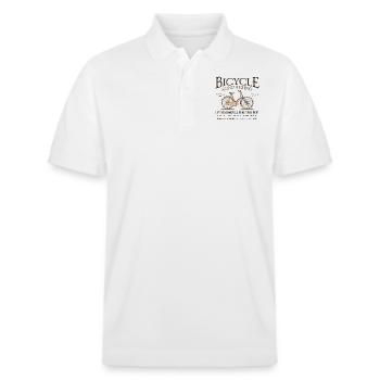 Retro Bicycle - Stanley/Stella Unisex Bio-Poloshirt PREPSTER - Weiß - Vorne - Roxy (174cm) & Andy (188cm)