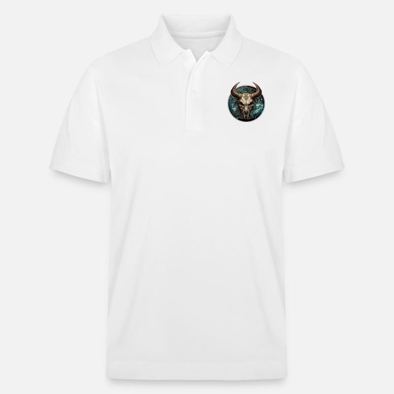 Skelett Stier - Stanley/Stella Unisex Bio-Poloshirt PREPSTER - Weiß