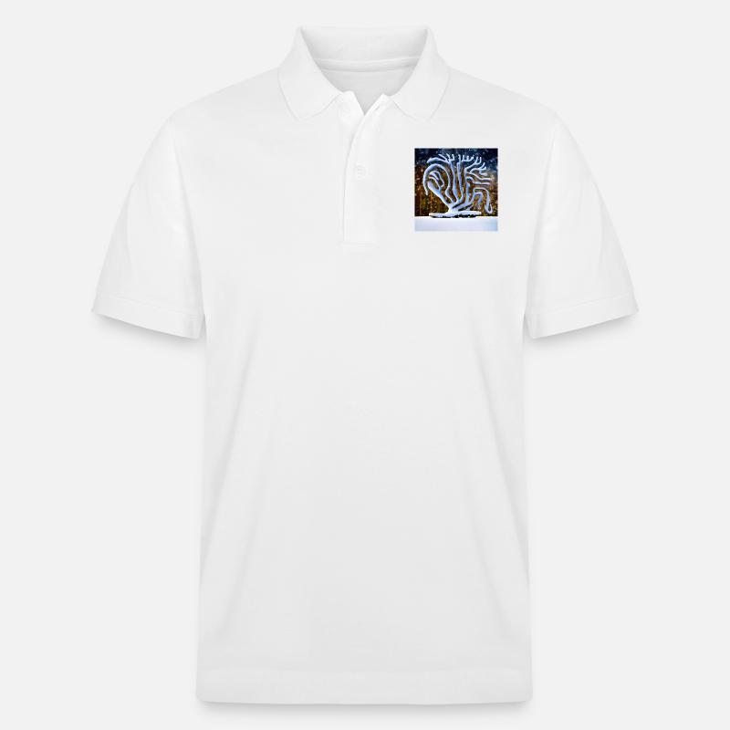Alter Baum im Winter - Stanley/Stella Unisex Bio-Poloshirt PREPSTER - Weiß